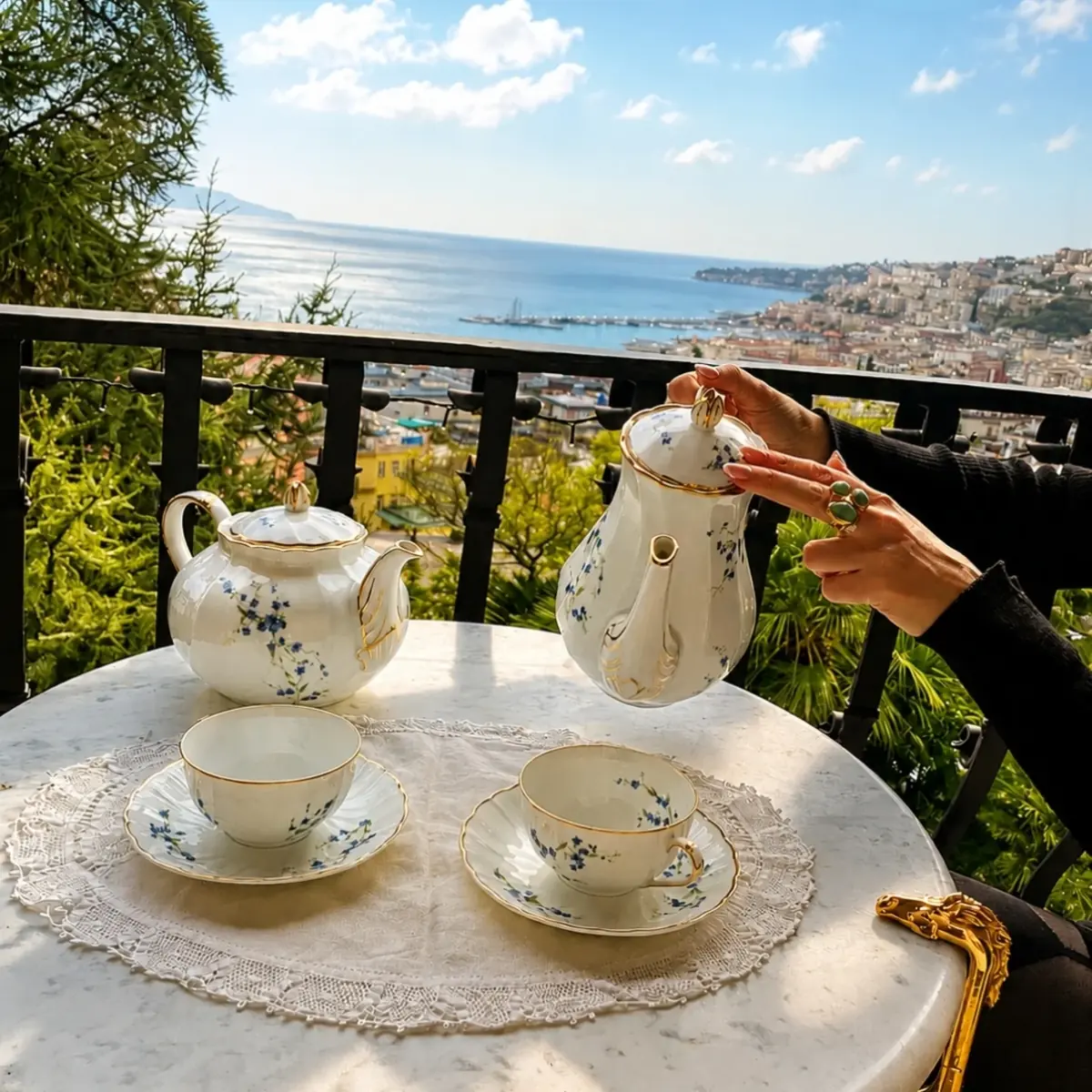 Tè in terrazza a Capri