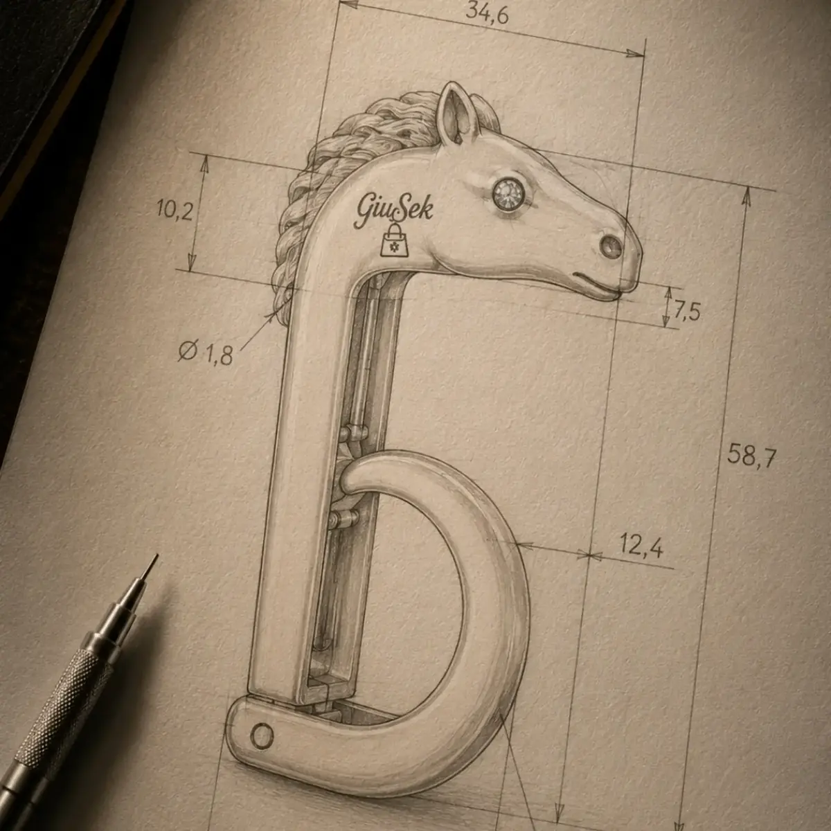 Il disegno tecnico del cavallo