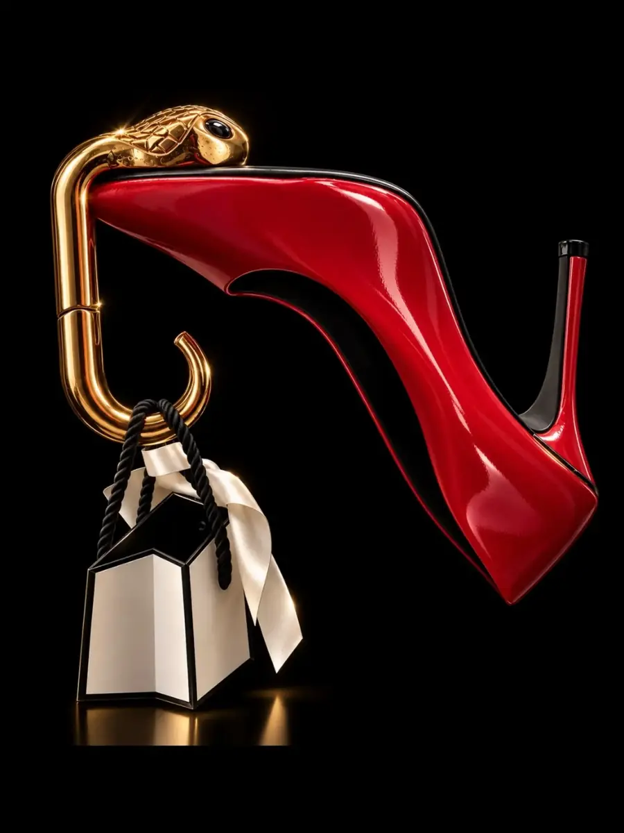 Il gancio GiuSek con una scarpa rossa