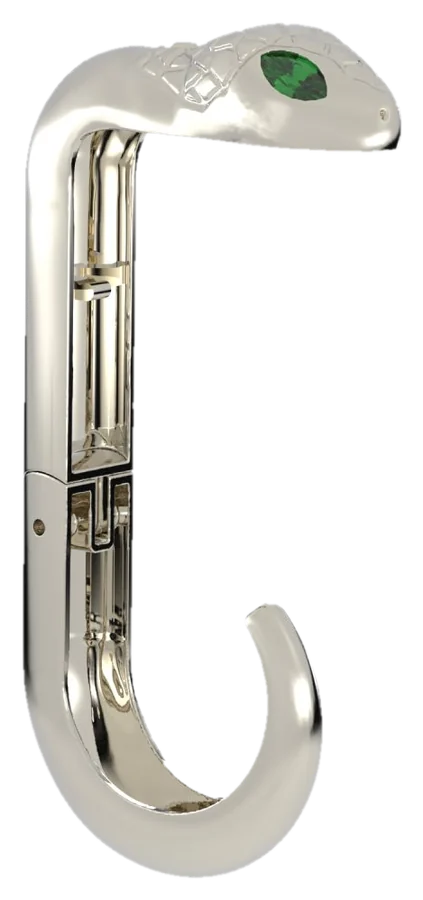 Seduzione White, in oro bianco con occhi in smeraldo