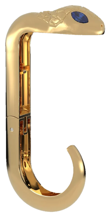 Seduzione Gold, il serpente in oro giallo con occhi in zaffiro